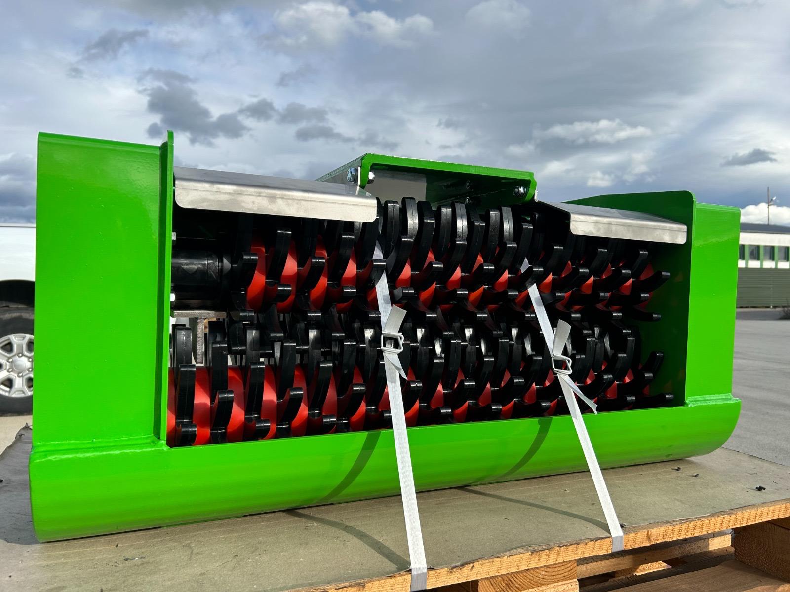 Bucket Screen met rode en zwarte zeefelementen