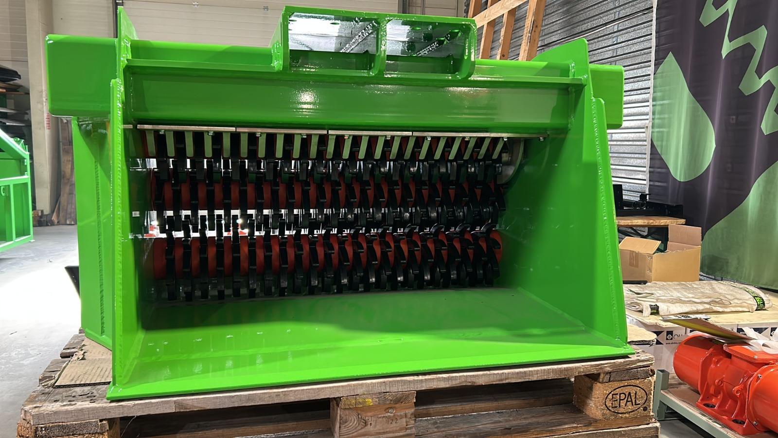 Bucket Screen vooraanzicht in de werkplaats